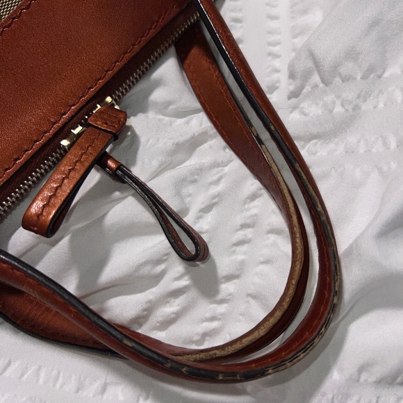 Gucci Monogram Web Mayfair Top Handle Satchel Crossbody Two Way Shoulder Bag - Picture 13 of 16